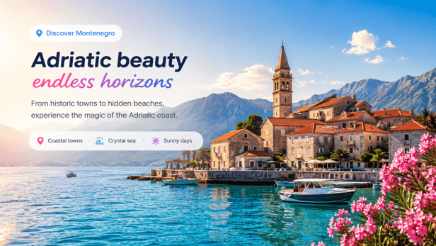 Adriatic coastline travel banner